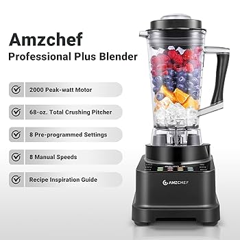 Amazon.com: AMZCHEF 8-IN-1 Professional Blender, 2000 W